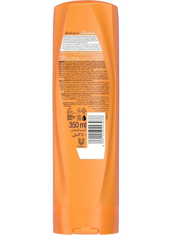 Sunsilk بلسم صن سلك، لإصلاح الشعر التالف على الفور، مع الكيراتين، زيت اللوز وفيتامين C، 350 مل - Image 2