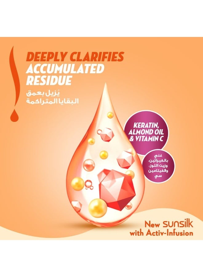 Sunsilk بلسم صن سلك، لإصلاح الشعر التالف على الفور، مع الكيراتين، زيت اللوز وفيتامين C، 350 مل - Image 4