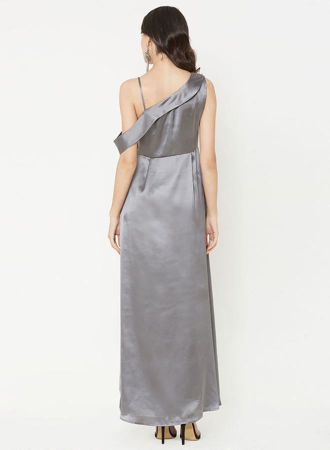 Mish Asymmetrical Satin Gown Dress  - Image 1
