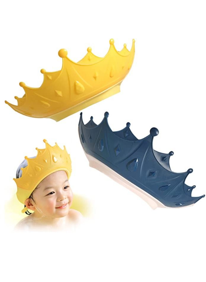 NIBEMINENT 2 Pack  Adjustable Silicone Shampoo Bath Cap,Soft Protection Safety Protect Eye Ear, for Infants Toddlers Kids Children - Image 1