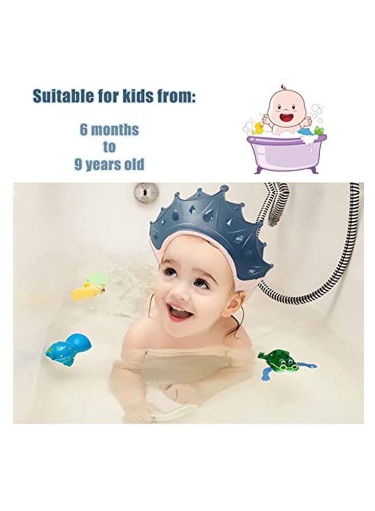 NIBEMINENT 2 Pack  Adjustable Silicone Shampoo Bath Cap,Soft Protection Safety Protect Eye Ear, for Infants Toddlers Kids Children - Image 5