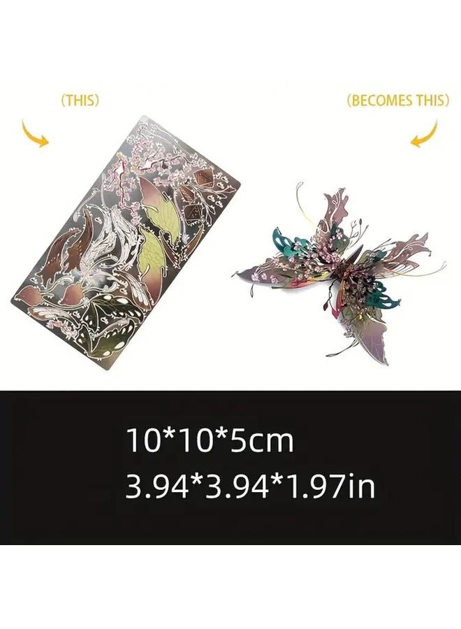 Butterfly 6 DIY Metal Puzzle Toy 3D Creative Insect Model Craft Home Decoration Gift - Image 5