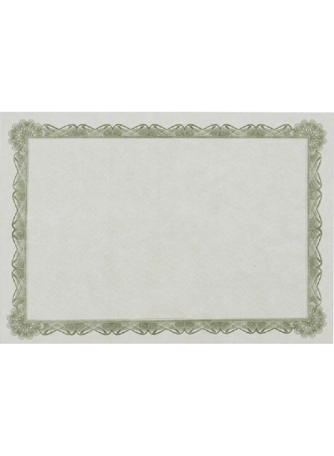ROCO Certificate Paper A4 Parchment Cream/Green - Image 2