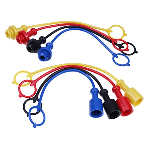 JZGRDN 8PK Hydraulic Quick Coupler Dust Cap & Plug Set Compatible with 1/4" John Deere 54D 60D 1023E 1025R 1026R 2025R 2026R 2032R 2036R 2038R 2305 2320 2720 2520 120R D120 D160 H120 H160 H165 X950R - Image 1