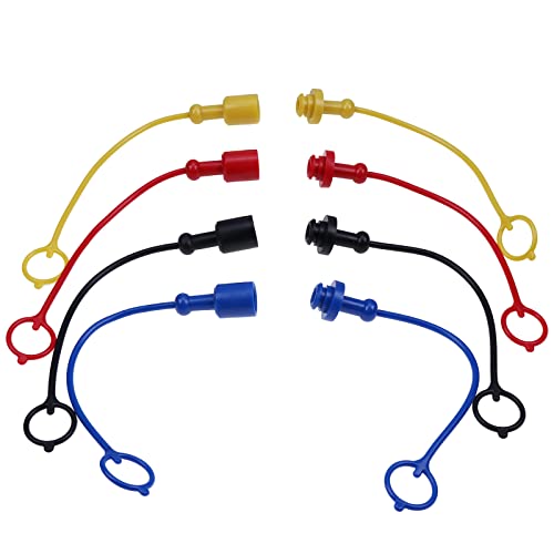 JZGRDN 8PK Hydraulic Quick Coupler Dust Cap & Plug Set Compatible with 1/4" John Deere 54D 60D 1023E 1025R 1026R 2025R 2026R 2032R 2036R 2038R 2305 2320 2720 2520 120R D120 D160 H120 H160 H165 X950R - Image 3