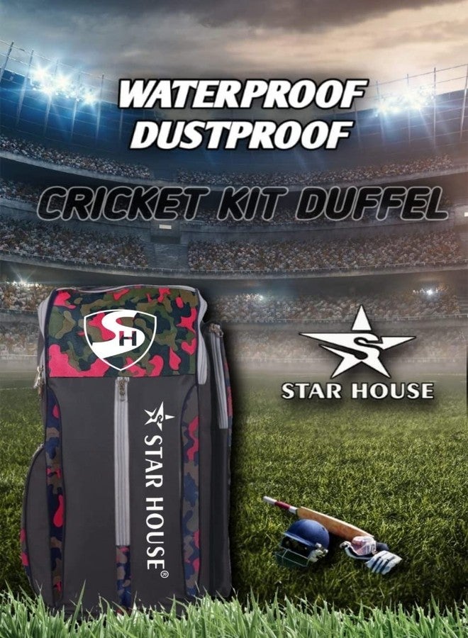 Star House Cricket Kit Bag Nice Look for Youth Dust Proof & Water Proof Cricket Kit Bag (red) - Image 2