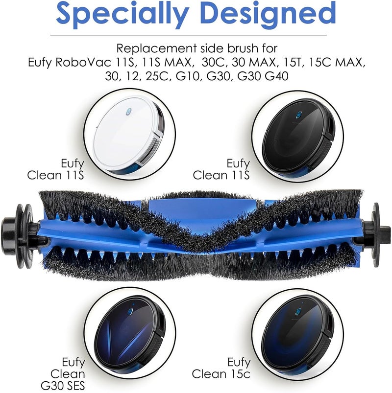 BRUVISH (Pack of 2) Roller Brushes Compatible with Eufy RoboVac 11S, 11S Plus MAX, 25C, G10 Hybrid, G20 G20 Hybrid, G30 G30 Hybrid, 30, 30C, 30C MAX, 15C, 15C MAX, 35C, 25C Max, G35+, G40+,G40 hybrid+ hybrid+ - Image 5