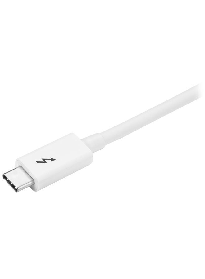 StarTech .com 3.3ft (1m) Passive Thunderbolt 3 Cable, 20Gbps, 100W PD, 4K Video, Thunderbolt Cable, Compatible with USB4/DP Alt Mode, Thunderbolt 4, USB 3.2/Type-C (TBLT3MM1MW) - Image 1