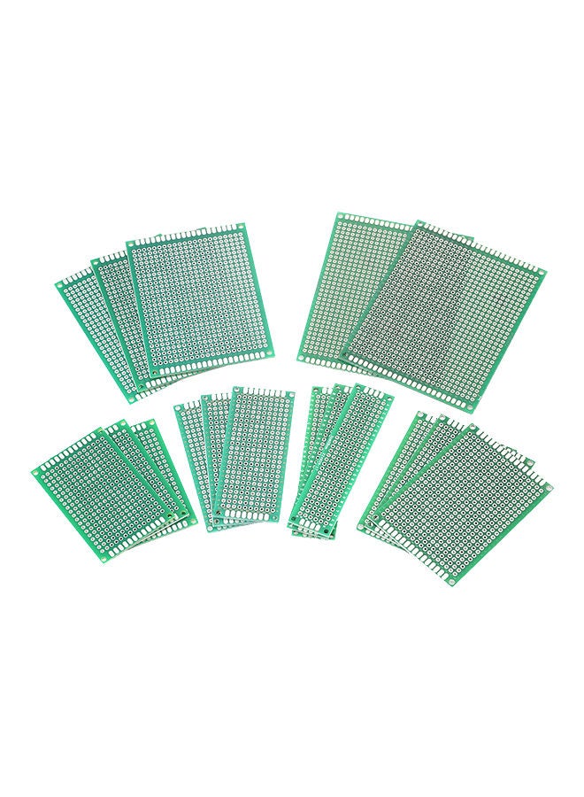 إسكدنيا مجموعة لوحات دارة إلكترونية مطبوعة أولية مزدوجة الجوانب مكونة من 17 قطعة أخضر - Image 1