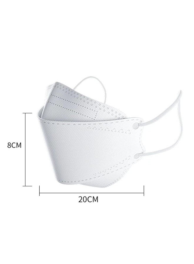 20PCS KF94 White Face Masks for Adults, 4-Ply Protective Masks, 3D Design with Soft Ear Loops, Comfortable & Breathable Daily Use Mask - Image 2