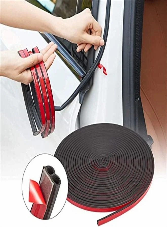 Generic 5-M Universal Car Door Rubber Seal Strip B Shape Self Adhesive Automotive Weather Stripping for Car Window Soundproofing Door Engine Cover Noise Insulation  - Image 1