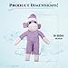 Plushland Adorable Sock Monkey The Original Traditional Hand Knitted Stuffed Animal Toy Giftfor Kids Babies Teens Girls and Boys Baby Doll Present Puppet 16 Purple - Image 4