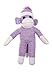 Plushland Adorable Sock Monkey The Original Traditional Hand Knitted Stuffed Animal Toy Giftfor Kids Babies Teens Girls and Boys Baby Doll Present Puppet 16 Purple - Image 2