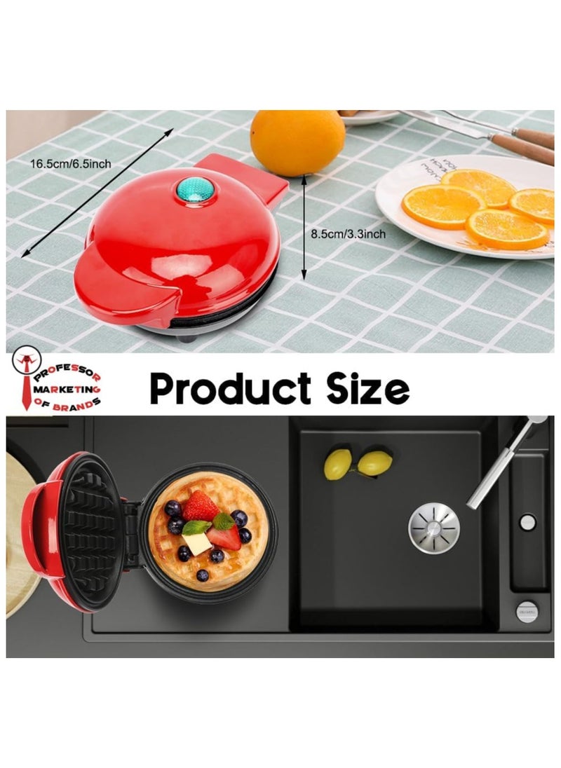Professor - Waffle Maker 350W with Non-Stick Coating, Classic Waffle Maker, Electric Cake Maker for Pancakes, Cookies, Shuffles, Snacks, Belgian Waffles - Black - Image 1