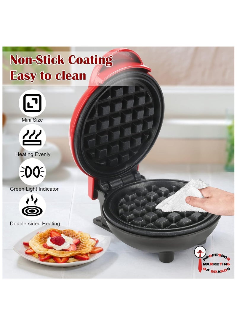 Professor - Waffle Maker 350W with Non-Stick Coating, Classic Waffle Maker, Electric Cake Maker for Pancakes, Cookies, Shuffles, Snacks, Belgian Waffles - Black - Image 1