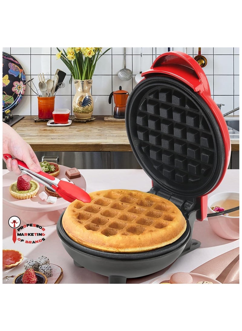 Professor - Waffle Maker 350W with Non-Stick Coating, Classic Waffle Maker, Electric Cake Maker for Pancakes, Cookies, Shuffles, Snacks, Belgian Waffles - Black - Image 1