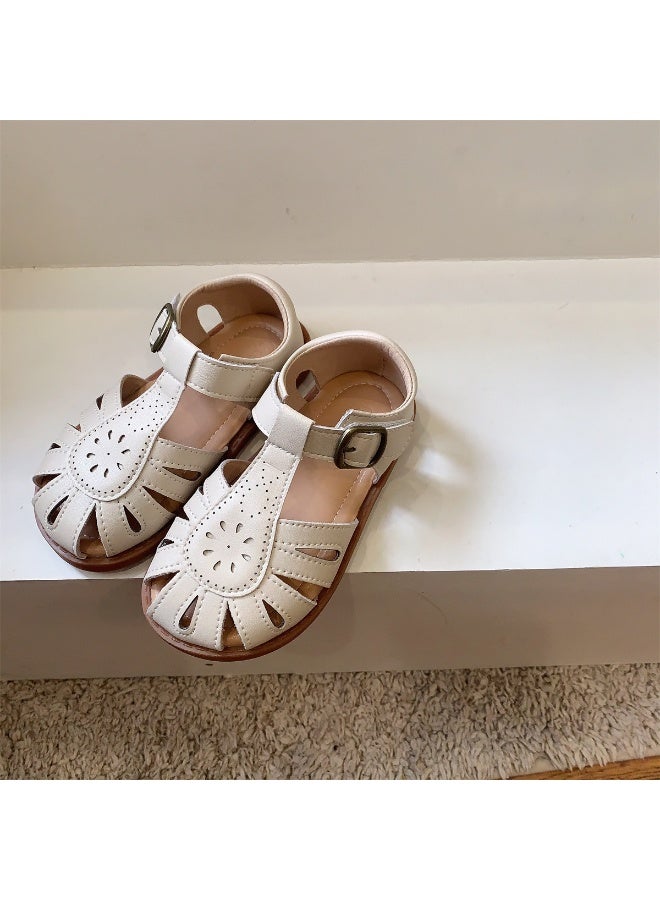 Vintage Floral Hollow Summer Kids Shoes 