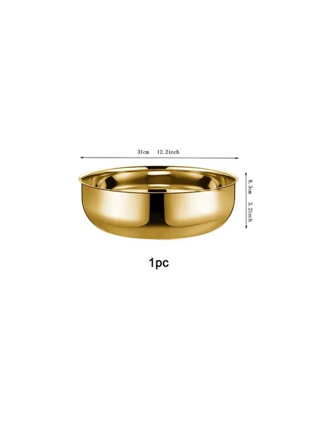 وعاء خلط من الفولاذ المقاوم للصدأ الذهبي ثقيل التحمل مقاوم للصدأ لعجن العجينة والحساء والسلطة - Image 4