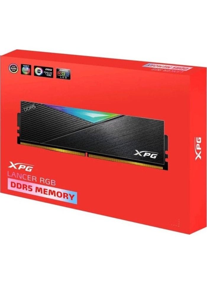 XPG - XPG Lancer DDR5 RGB 5600MHz 32GB (2x32GB) 288-Pins Desktop SDRAM Memory RAM Kit Black Heatsink - Image 1