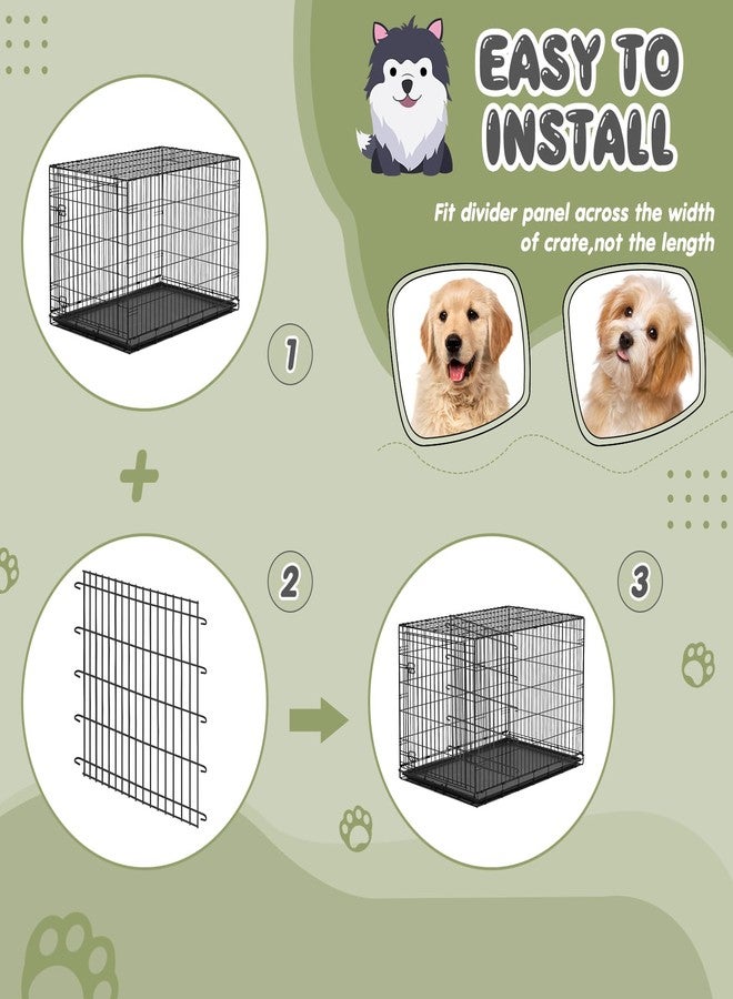 Tandefio 2 Pack Dog Crate Divider Panel for 42 Inch Crates - Adjustable Metal Pet Kennel Divider for Large, Medium & Small Dogs | Easy Installation & Secure Design (26 x 26.8 Inches) - Image 3
