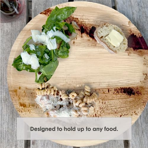 NEATSHEETS NEATtable Palm Leaf Plates | Disposable & Compostable | Eco Friendly & 100% Natural | Great for Outdoor Events, Wedding, Party, Barbecues | 10-inch Round Plate, Pack of 25 - Image 3