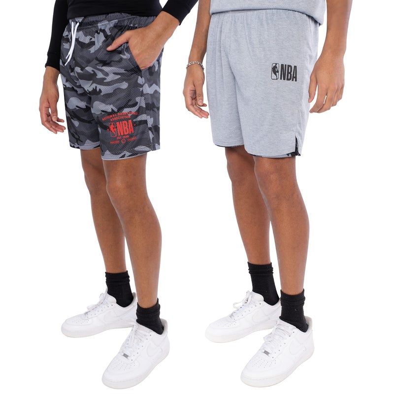 Ultra Game NBA Men's Active Locker Room Short, Black Camo, Small - Image 5