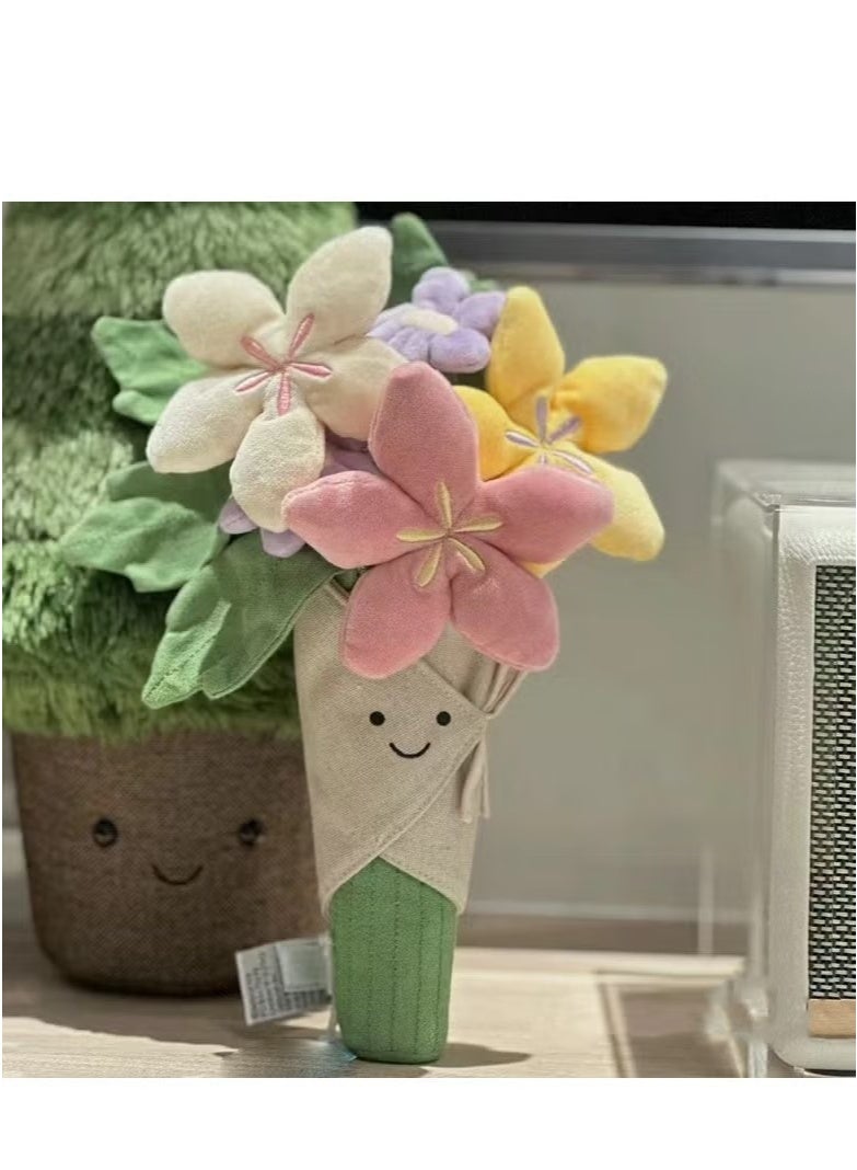 جيليكات دمية جيلي كات بوكيه المحشوة الرائعة - هدية عيد ميلاد رقيقة، خيار مثالي لعيد الحب، هدية صادقة للفتيات - Image 2