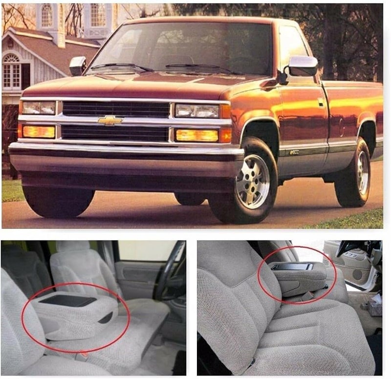 ITEK AUTO Center Console Storage Top Lid Armrest Assembly for 1995-1999 Chevrolet GMC C & K1500 2500 3500 - Light Pewter Grey - Image 2
