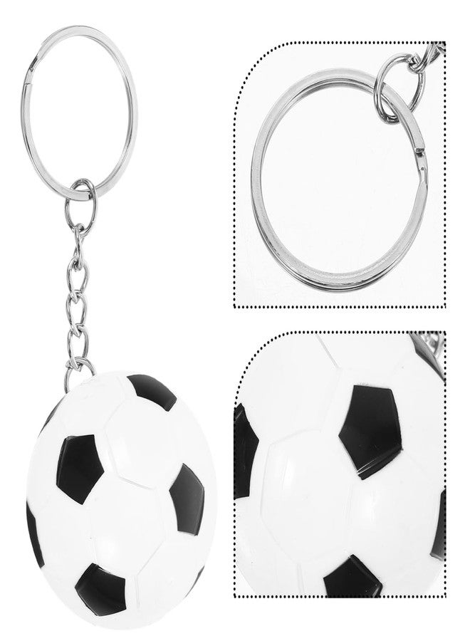 أموسفون سلسلة مفاتيح كرة قدم من قطعتين من آموسفن، حلقة مفاتيح على شكل كرة قدم رياضية، حامل مفاتيح صغير على شكل كرة قدم للأطفال والمراهقين والرجال، مثالية كهدية في حقائب الظهر أو حقائب الهدايا في أعياد الميلاد - Image 3