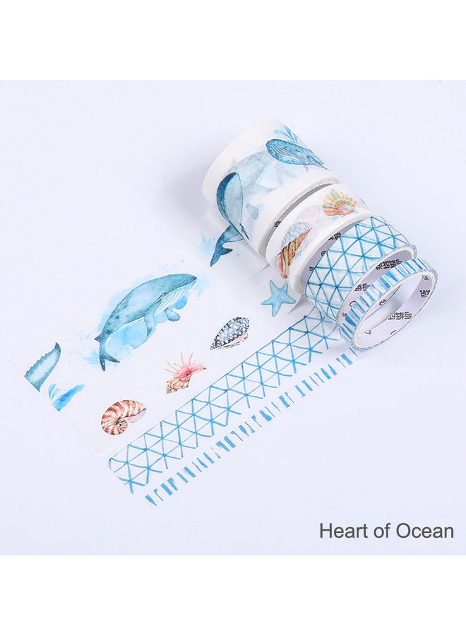 نيبمينينت بكرة شريط لاصق من "واشي" Washi 4 قطع . قلب المحيط