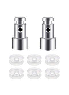 Harse 2Pcs Electric Pressure Cooker Safety Valve/Float Valve/Safety Valve/Pressure Core/Stop Valve Replacement Parts (Silver with 6 Sealing O-Rings)  - Image 1