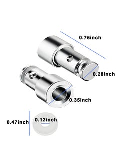 Harse 2Pcs Electric Pressure Cooker Safety Valve/Float Valve/Safety Valve/Pressure Core/Stop Valve Replacement Parts (Silver with 6 Sealing O-Rings)  - Image 4