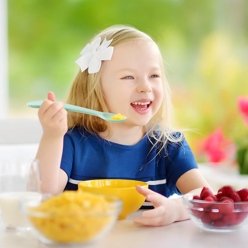 PandaEar 5 Pack Silicone Baby Spoons Self Feeding 4 6 Months Baby Food Feeding Spoons Utensils Gentle for Baby Led Weaning Safe for Teething Infant Spoons First Stage BPAFree Easy to Clean - Image 2