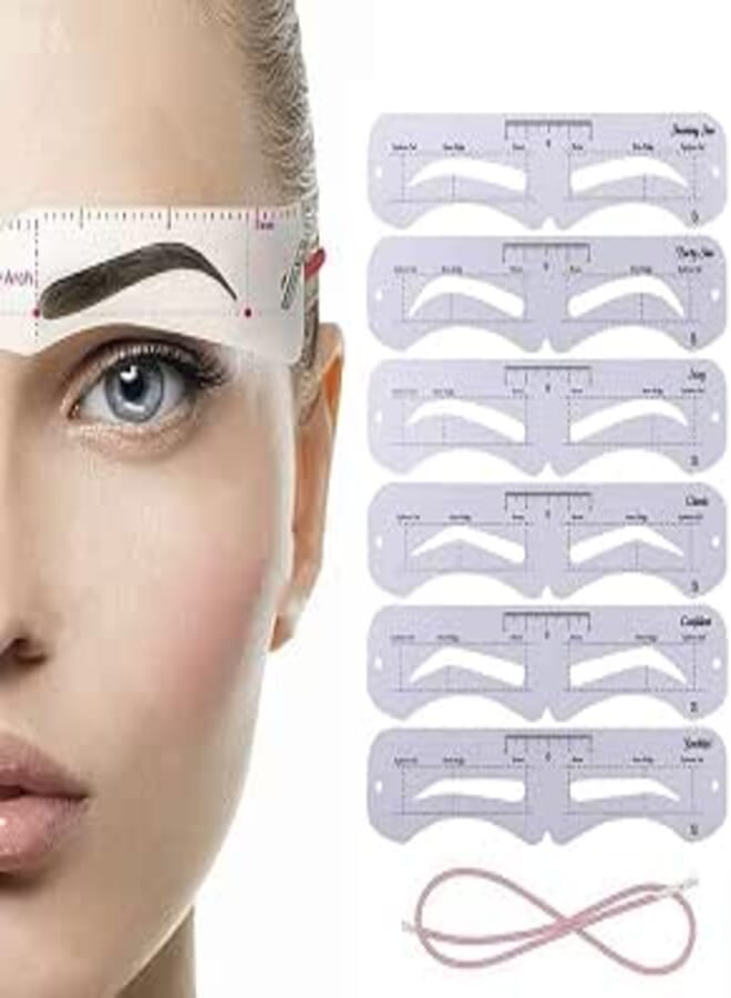 Eyebrow stencils kits for beginners (6 Styles Small size)