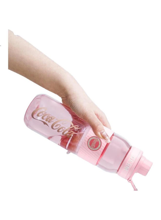 Germ Coca-Cola Summer Plastic Cup With Straw, Heat-Resistant Large Capacity Sports Water Bottle, 700Ml, Off-White - Image 3