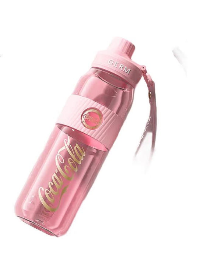 Germ Coca-Cola Summer Plastic Cup With Straw, Heat-Resistant Large Capacity Sports Water Bottle, 700Ml, Off-White - Image 2