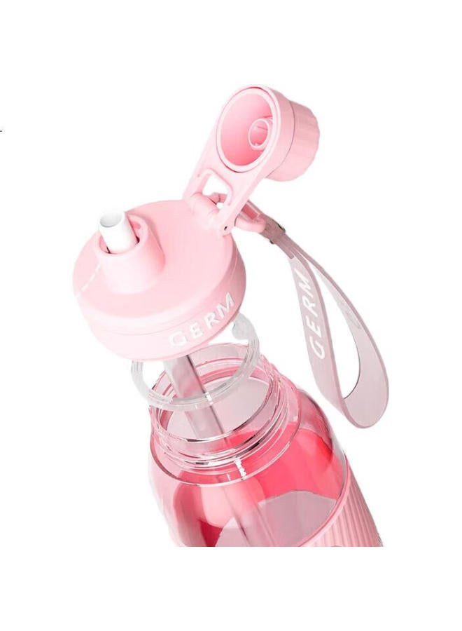 Germ Coca-Cola Summer Plastic Cup With Straw, Heat-Resistant Large Capacity Sports Water Bottle, 700Ml, Off-White - Image 1