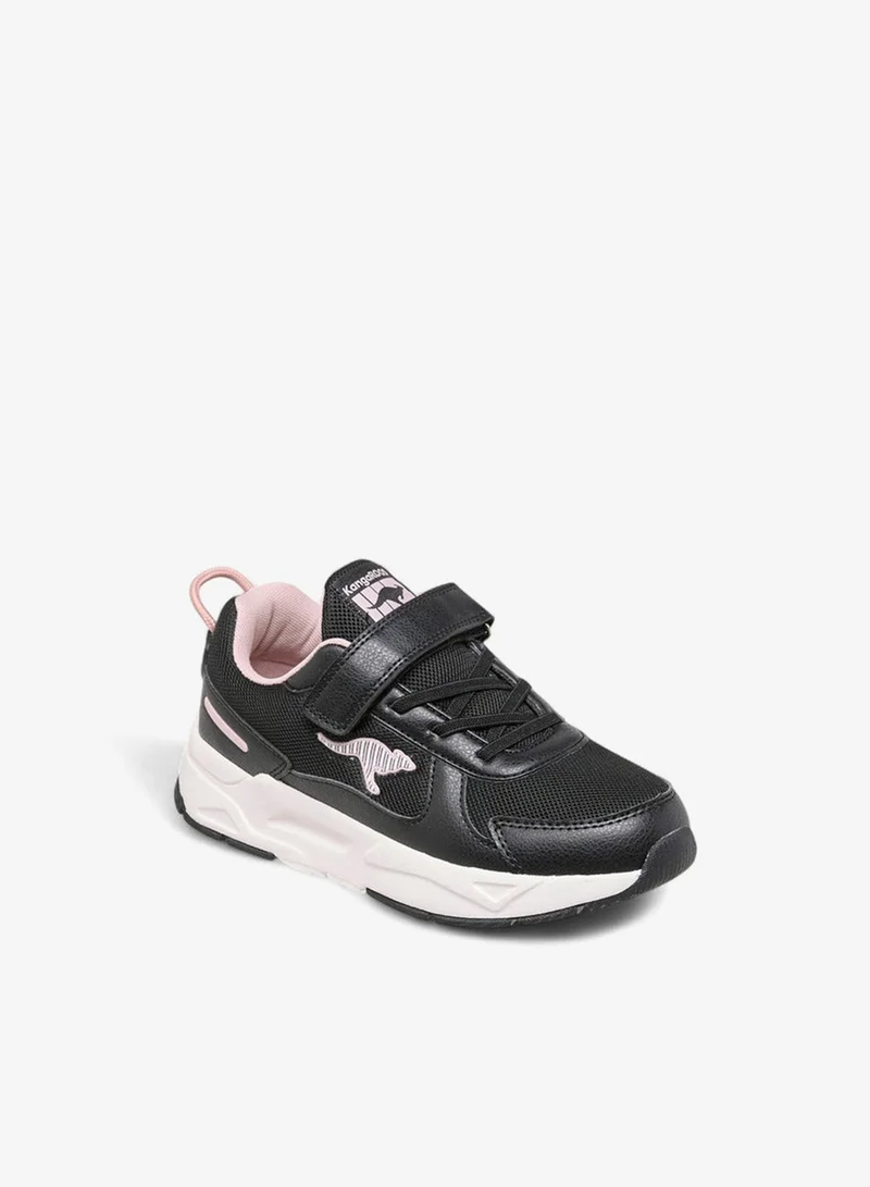 kangaROOS Girls' Panelled Sports Shoes with Hook and Loop Closure