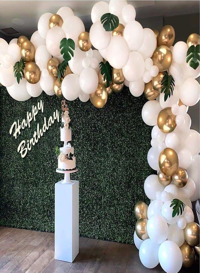 Kids Party Balloons Latex Balloons DIY Balloon Arch for Wedding Birthday Baby Shower Party Decorations White Metallic Gold