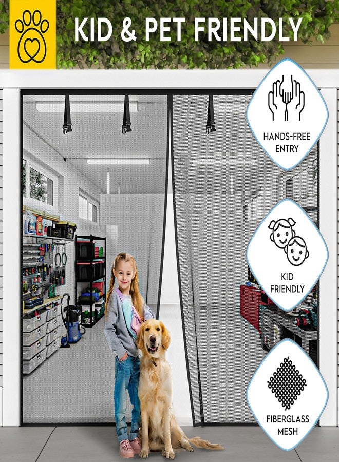 AUGO Garage Door Screen Magnetic Closure - Garage Screen Doors for 1 Car Garage Pull Down - Magnetic Screen Door Mesh - Heavy Duty Weighted Bottom - Pet & Kid Friendly - Keep Open Feature - 9' x 7' - Image 5