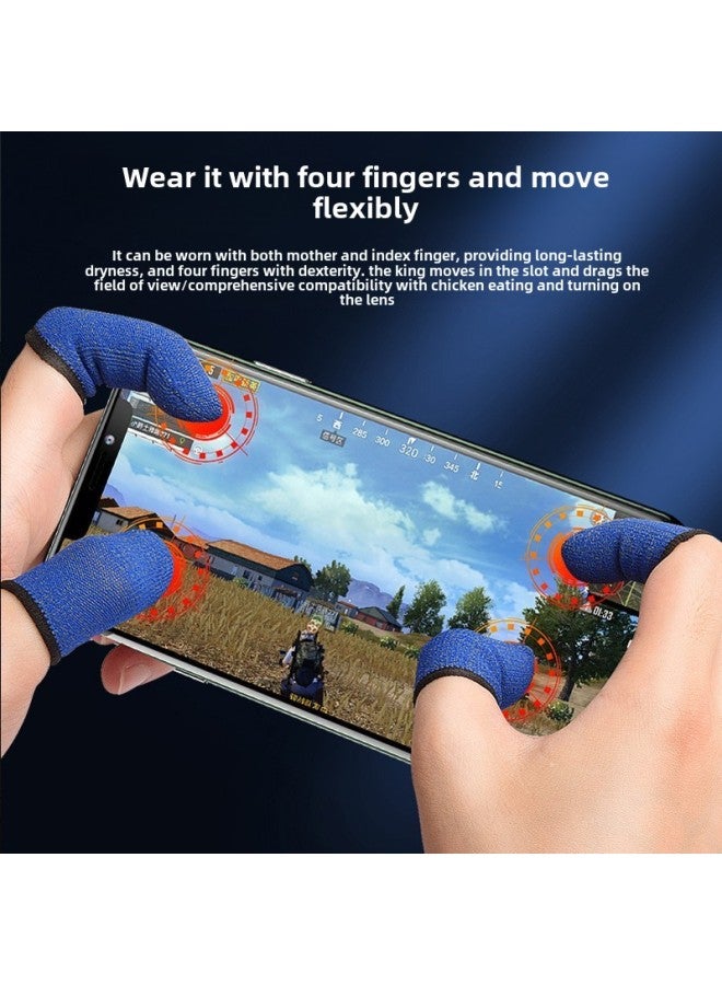 E-sports Game Finger Sleeve Hand Swimming Finger Sleeve Chicken Artifact Ultra-thin Touch Screen Breathable For The Glory Of The King Direct Sales-Product Color:Glass Silver Fiber Black Edge Pair (packaging Bag)  - Image 4
