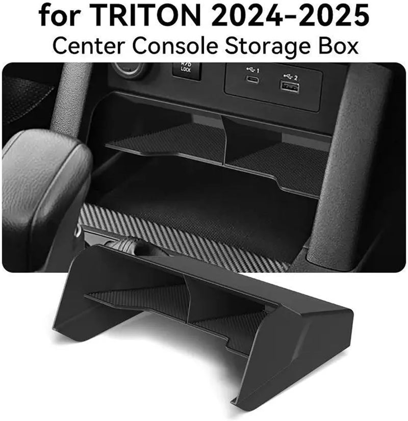 Car Central Storage Box For 24-25 L200/triton Hidden Organizer Tray Under Control Screen Q4i8 - Image 5