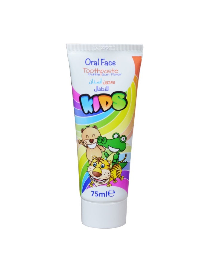 Oral Face Kids Toothpaste Bubble Gum Flavor | Fun Bubble Gum Taste - Image 2