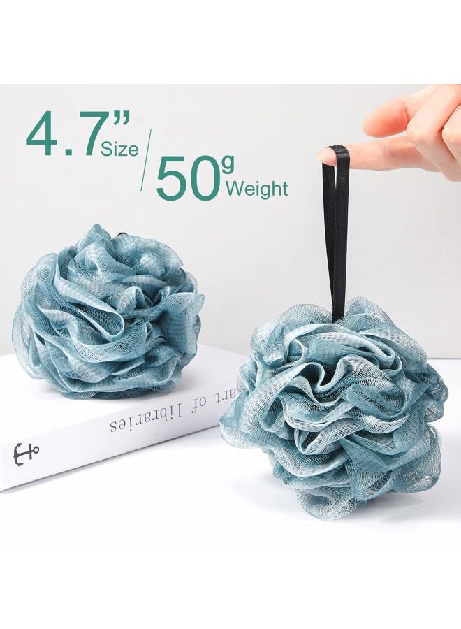 Shellwei 48 Pack Bath Sponge Shower Loofahs Bulk Pack 50g Soft Net Body Scrubber Shower Pouf Sponge Ball Body Mesh Pouf Exfoliating Bath Scrunchies for Men and Women - Image 5