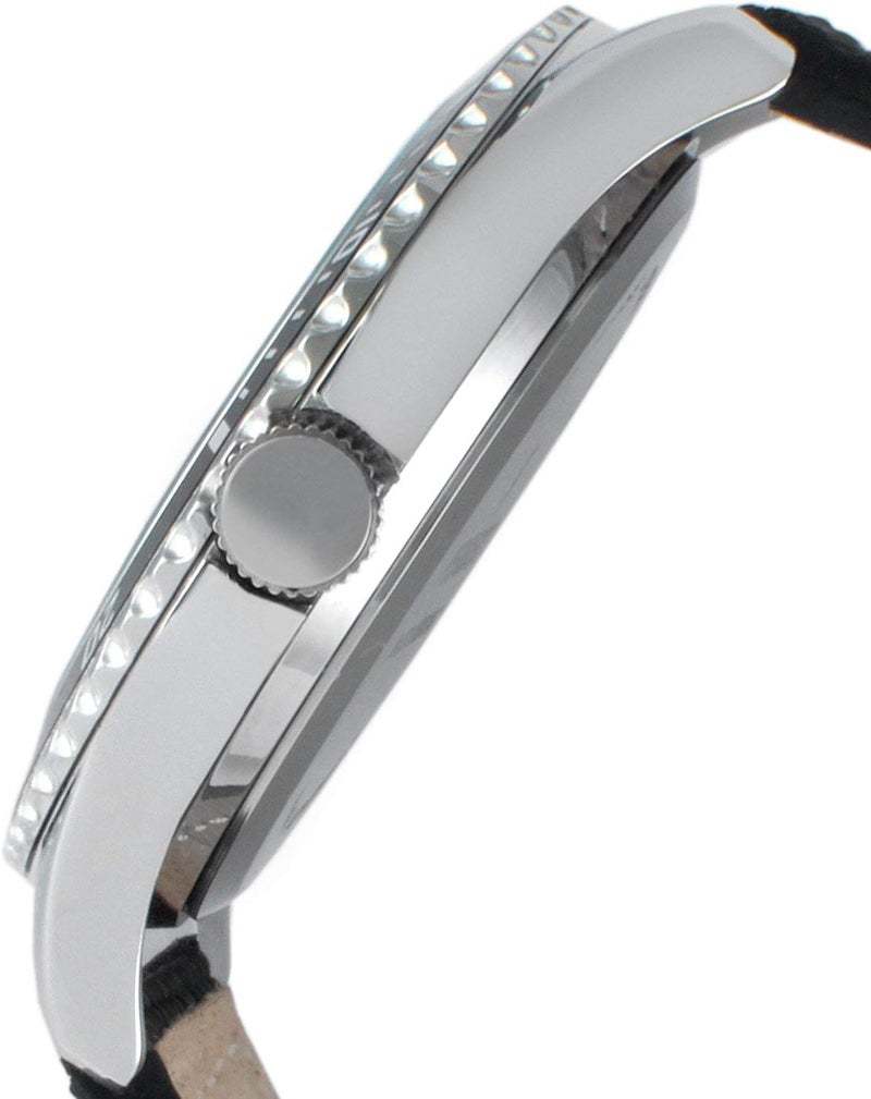 بيجو ساعة بيجو رياضية للرجال بإطار مع سوار من القماش الأسود - Image 2