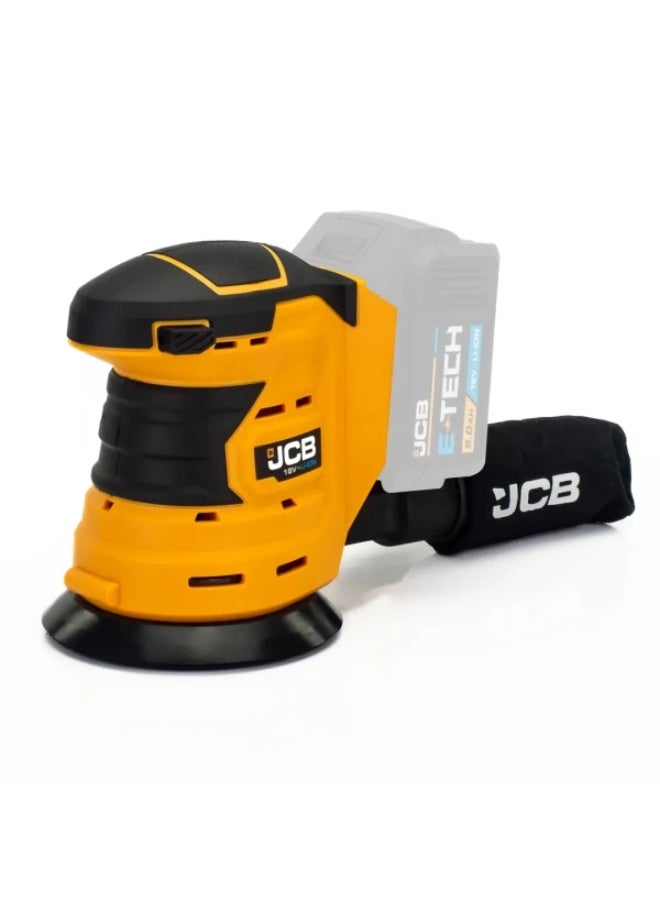 JCB 18V Cordless Orbital Sander 125mm – 0–10,000 RPM Random Orbit Sander with Dust Collection, Bare Tool - Image 1