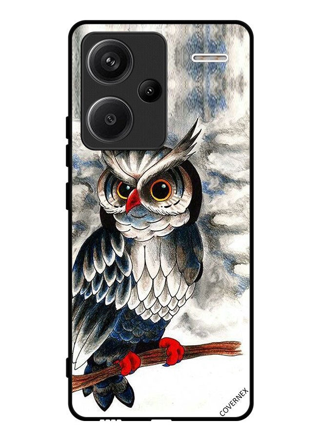 Covernex Protective Case Cover For Xiaomi Redmi Note 13 Pro Plus Owl Drawing Art  - Image 1