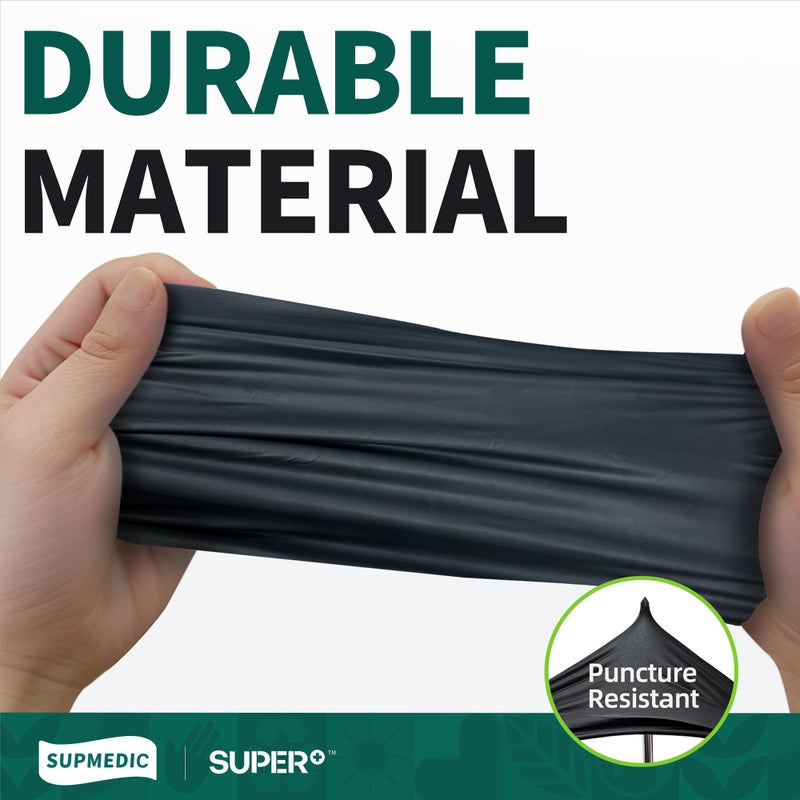Supmedic Vinyl Disposable Exam Gloves, Black 4 Mil Powder-Free Latex-Free Medical Food-Safe Cooking Cleaning Glove, 100 Pcs (X-Large) - Image 2
