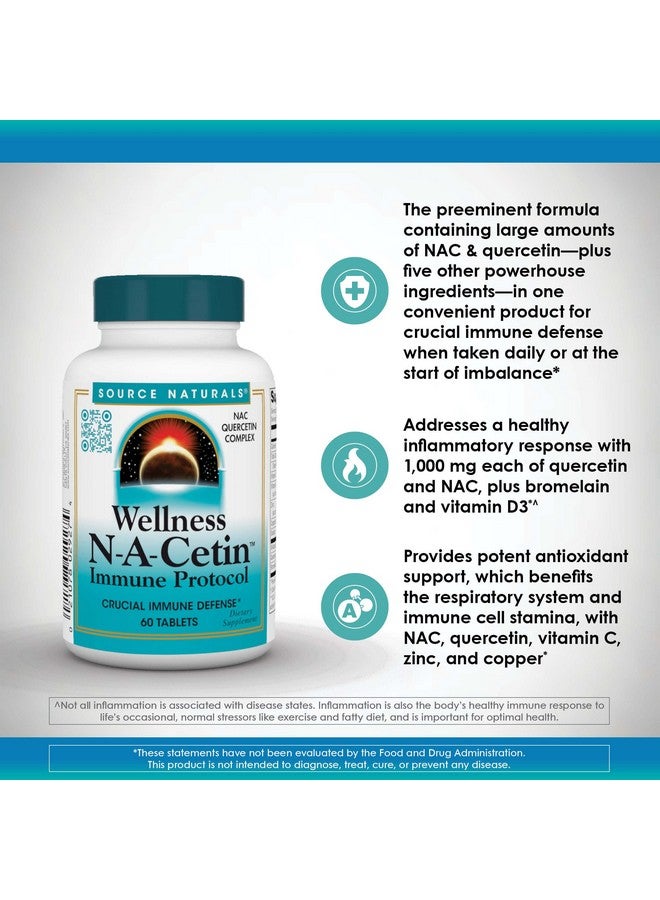 Source Naturals Wellness N-A-Cetin Immune Protocol, Crucial Immune Defense* - 60 Tablets - Image 5