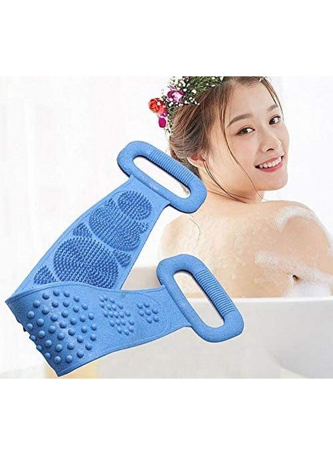 Bittern Silicone Body Back Scrubber Double Side Bathing Brush for Skin Deep Cleaning Massage, Dead Skin Removal Exfoliating Belt for Shower, Easy to Clean (BODY BACK BELT SCRUBBER) - Image 5